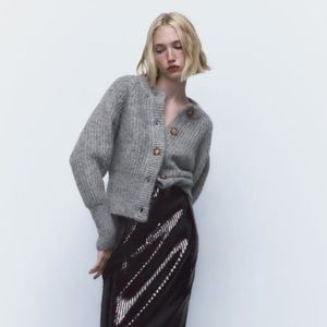 Brand New Zara Ribbed Knit Cardigan